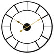 Kent Large Black Frame And Gold Detail Wall Clock