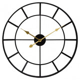 Kent Large Black Frame And Gold Detail Wall Clock