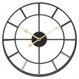 Kent Small Black Frame And Gold Detail Wall Clock