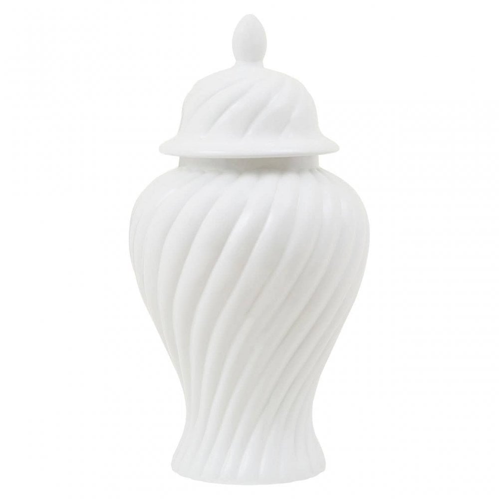 Damson Small White Ceramic Jar