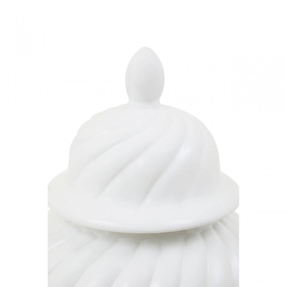 Damson Small White Ceramic Jar