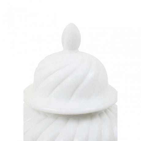 Damson Small White Ceramic Jar