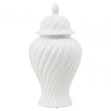 Damson Large White Ceramic Jar
