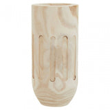 Arlo Natural Engraved Wooden Vase