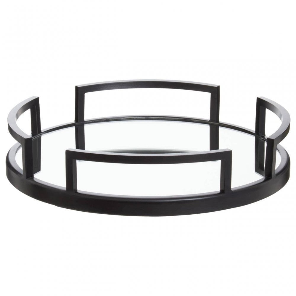 Cruzar Matte Black Mirrored Tray