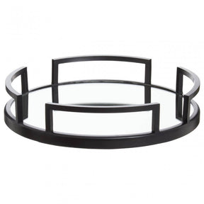 Cruzar Matte Black Mirrored Tray