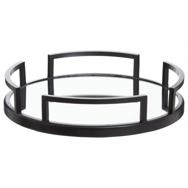 Cruzar Matte Black Mirrored Tray