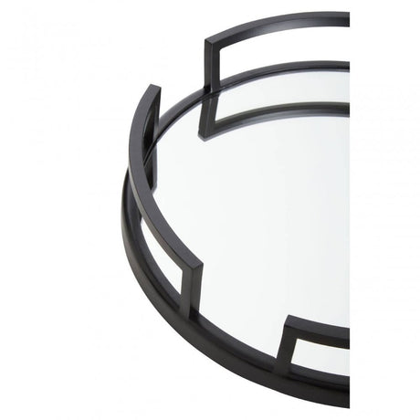 Cruzar Matte Black Mirrored Tray