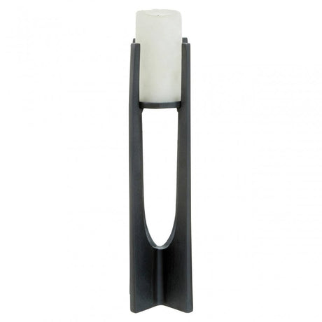 Dante Large Grey Candle Holder
