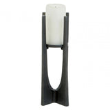 Dante Small Grey Candle Holder
