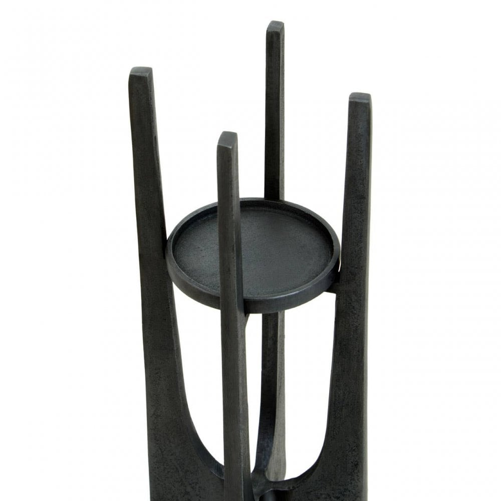 Dante Small Grey Candle Holder