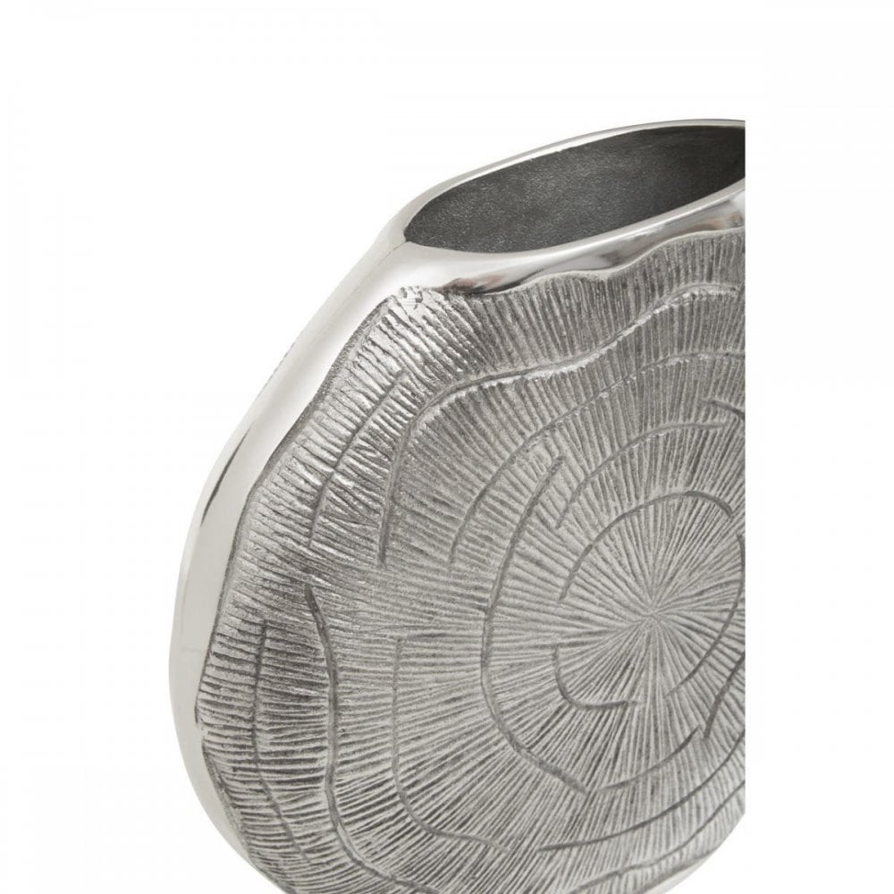 Silva Large Oak Effect Silver Vase