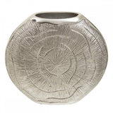 Silva Small Oak Effect Silver Vase
