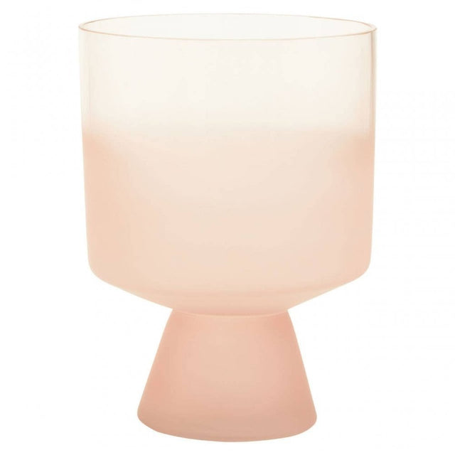 Baila Large Matte Pink Glass Vase