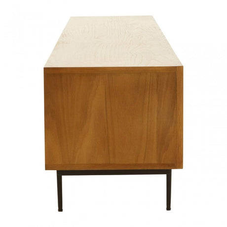 Jakara Natural Finish Wooden Media Unit