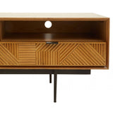 Jakara Natural Finish Wooden Media Unit