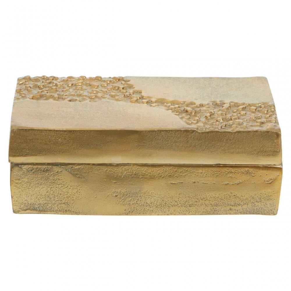 Dante Textured Gold Trinket Box