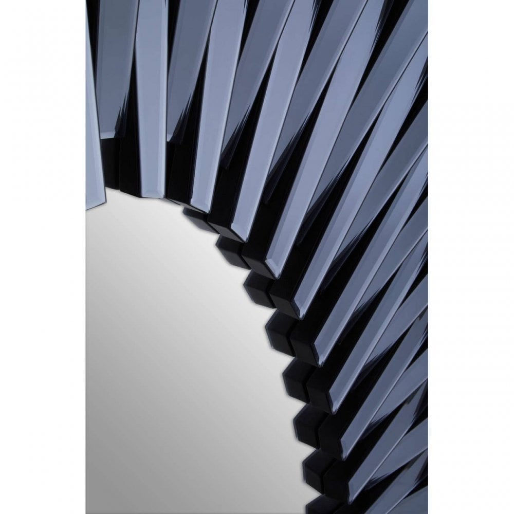 Jade Grey Sunburst Wall Mirror