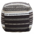Cefena Grey And White Pouffe