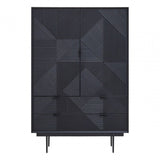 Jakara Black Finish Wooden Cabinet
