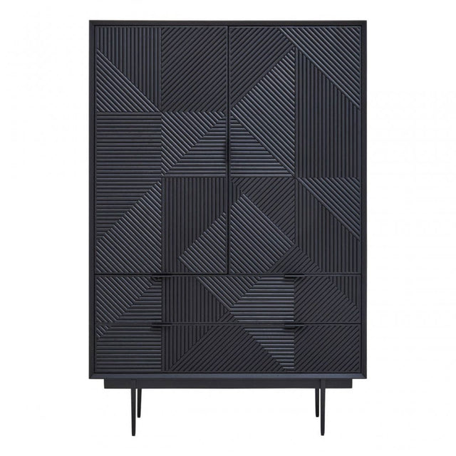 Jakara Black Finish Wooden Cabinet