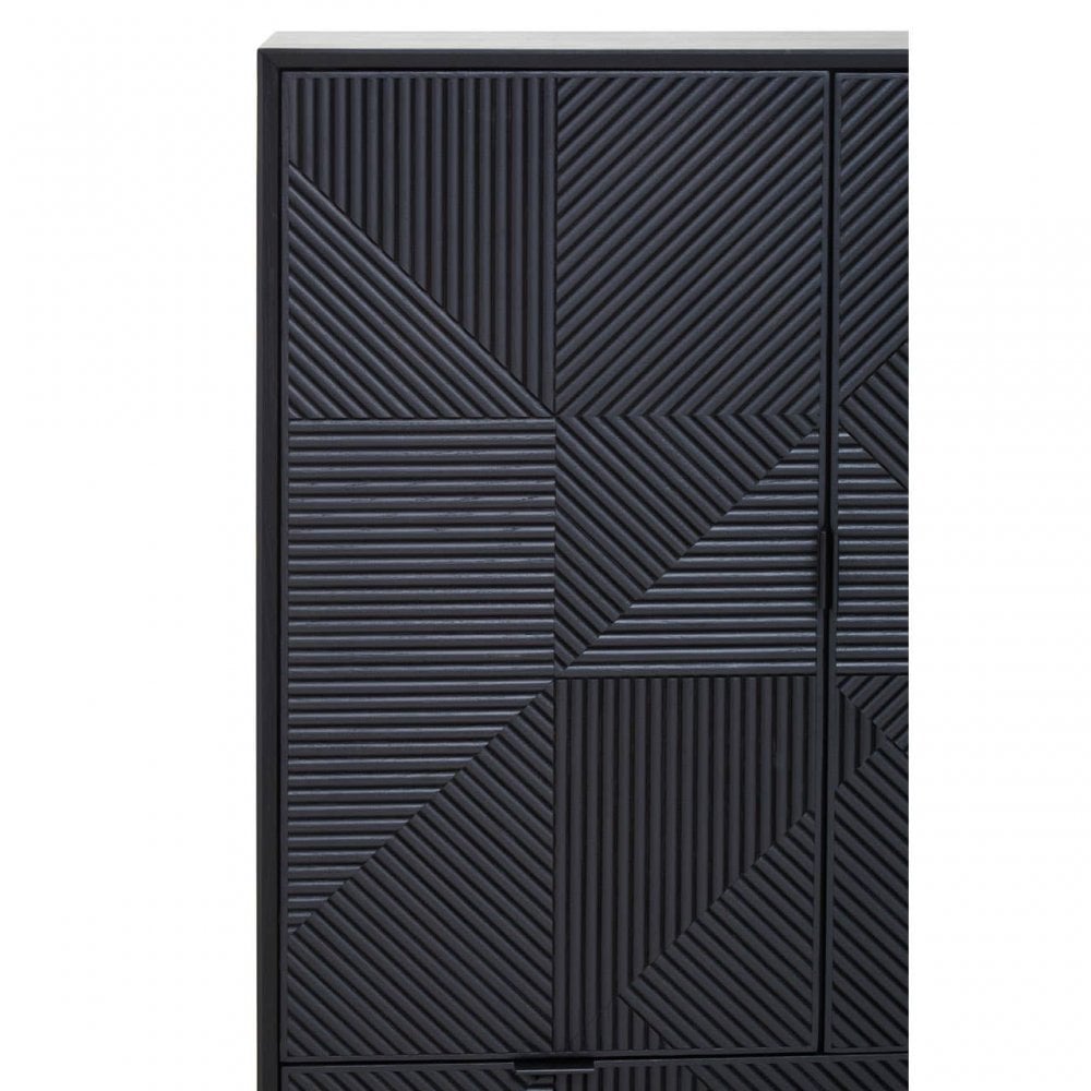 Jakara Black Finish Wooden Cabinet