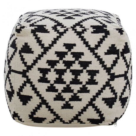 Cefena Square Patterned Footstool