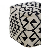 Cefena Square Patterned Footstool