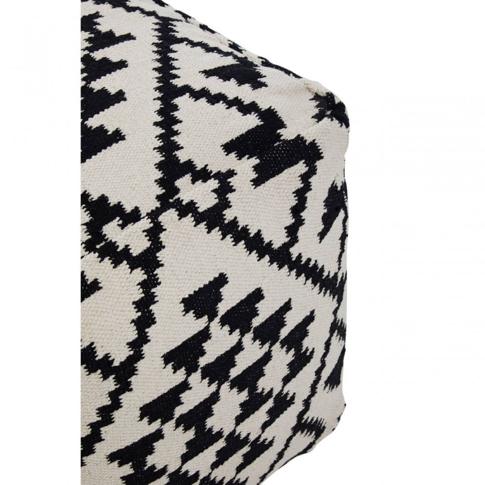 Cefena Square Patterned Footstool