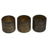 Gaia Set Of 3 Gold Tealight Holders