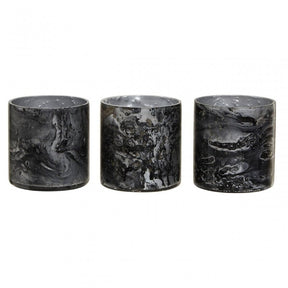 Garan Set Of 3 Grey Tealight Holders