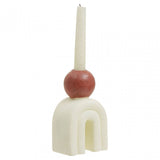 Utica Candle Holder With Cream Base