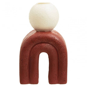 Utica Candle Holder With Red Base