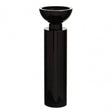 Carrie Black Finish Crystal Candle Holder
