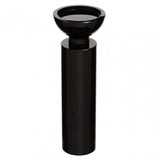 Carrie Black Finish Crystal Candle Holder