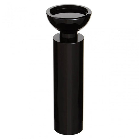 Carrie Black Finish Crystal Candle Holder