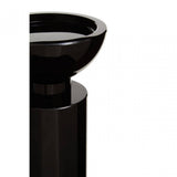 Carrie Black Finish Crystal Candle Holder