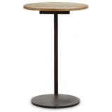 Corra Side Table With Wooden Marble Top