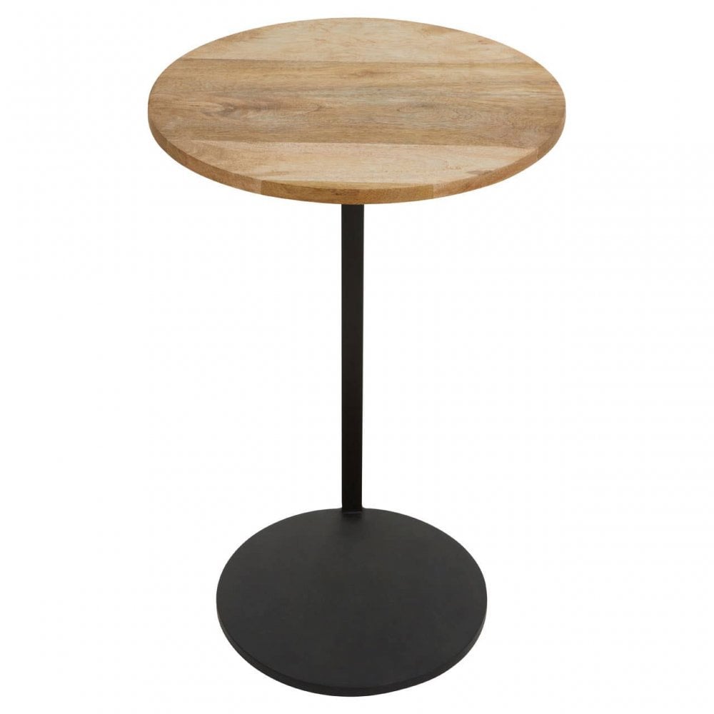 Corra Side Table With Wooden Marble Top