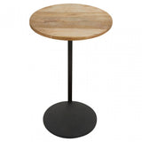 Corra Side Table With Wooden Marble Top