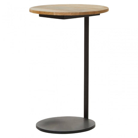 Corra Side Table With Wooden Marble Top