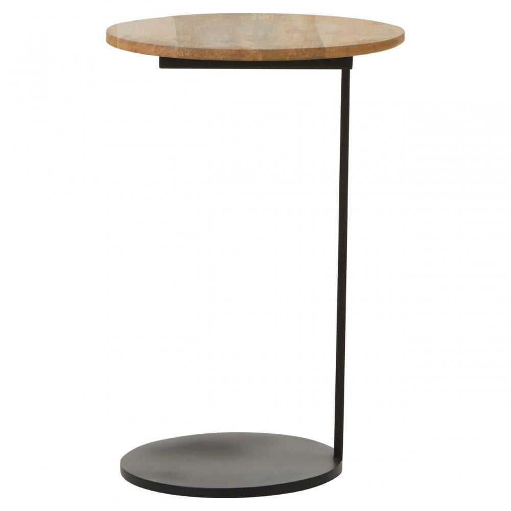 Corra Side Table With Wooden Marble Top