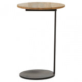 Corra Side Table With Wooden Marble Top