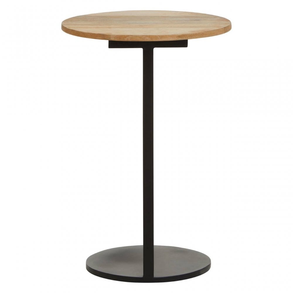 Corra Side Table With Wooden Marble Top