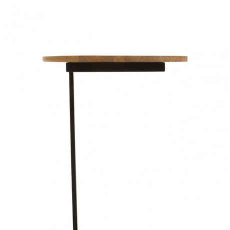 Corra Side Table With Wooden Marble Top