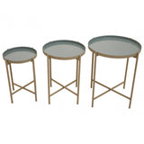 Set Of Three Side Table With Cross Legs