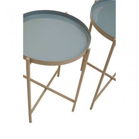 Set Of Three Side Table With Cross Legs