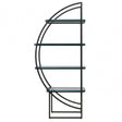 Vogue Left Half Moon Black Shelf Unit
