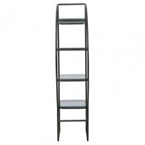 Vogue Left Half Moon Black Shelf Unit