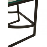 Vogue Left Half Moon Black Shelf Unit